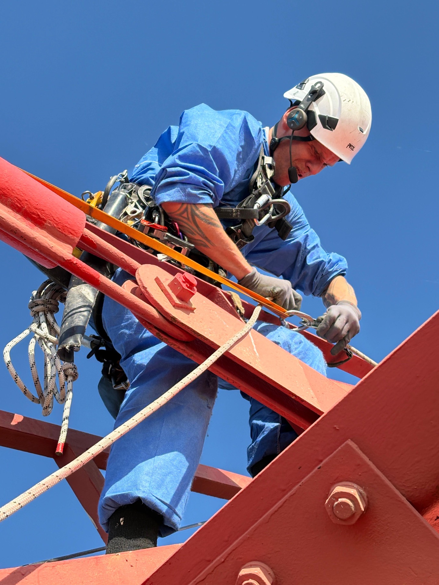 Stein Industriekletterer